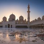 Sundown an der Sheikh Zayed Moschee 