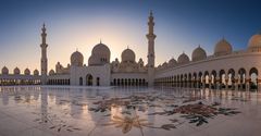 Sundown an der Sheikh Zayed Moschee 