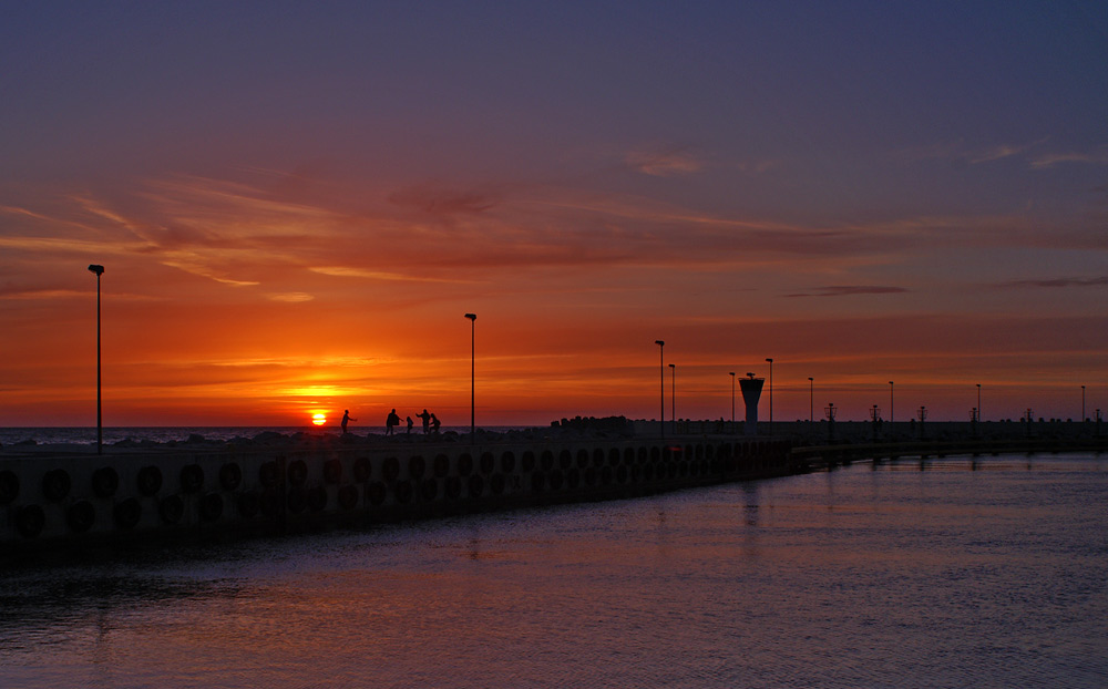 sundown at baltic sea