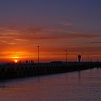 sundown at baltic sea