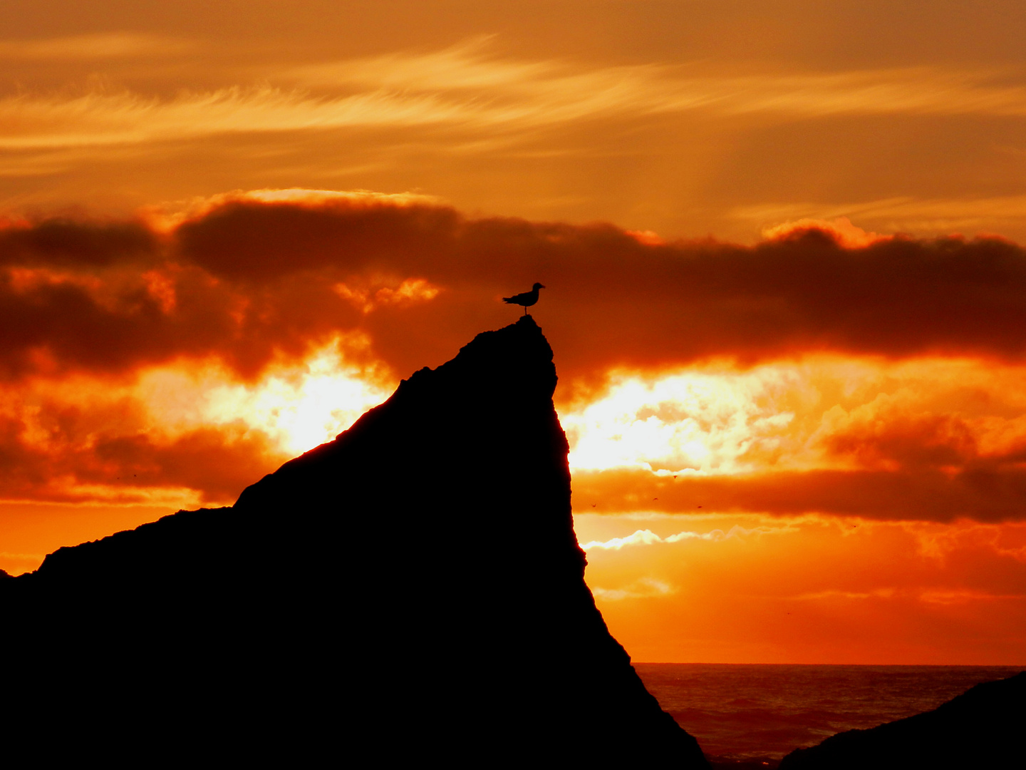 Sundown at Bandon Beach