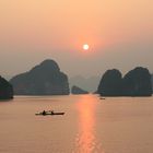 Sundown at Ha Long Bay