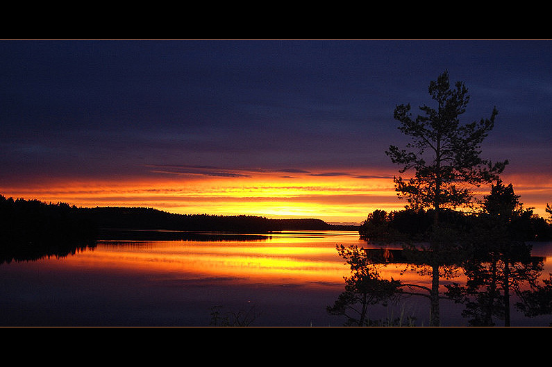 *sundown at Ryökäsvesi lake*