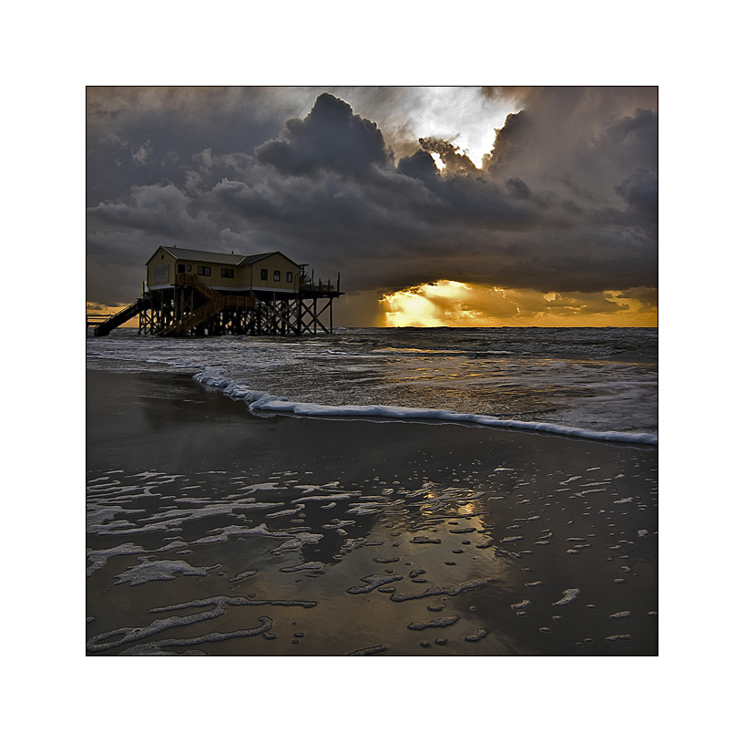 sundown at st. peter - ording