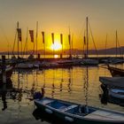 Sundown at the port of Bardolino / Lake Garda