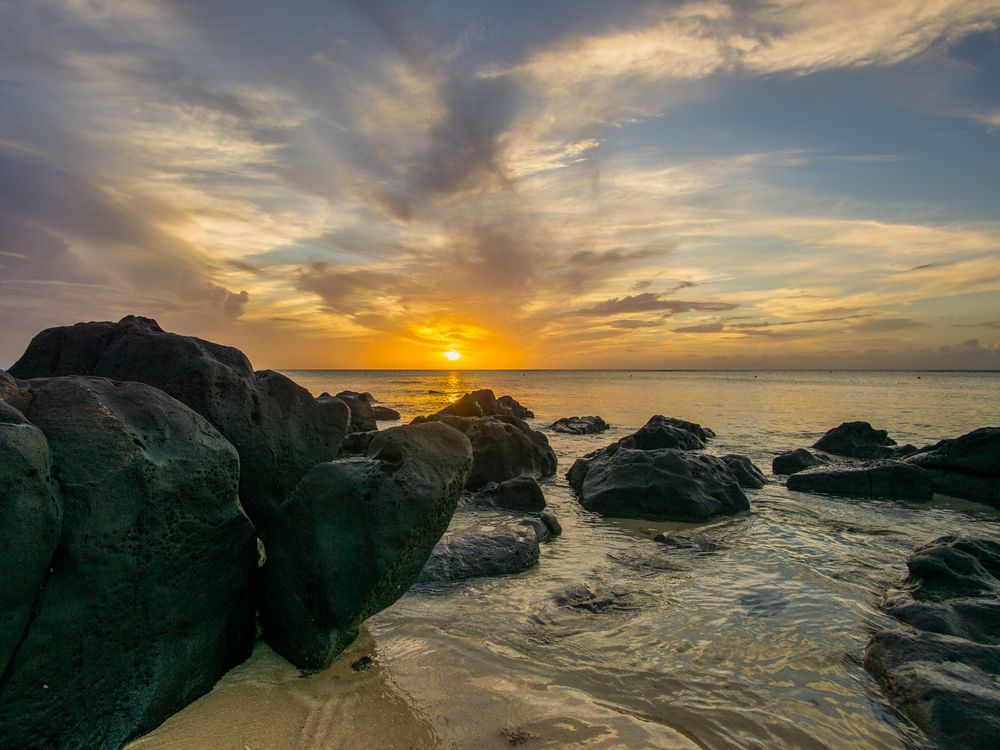 Sundown at the rocks