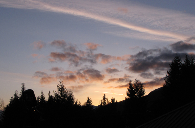 Sundown at whistler mountain