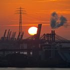 Sundown bei der Köhlbrandbrücke