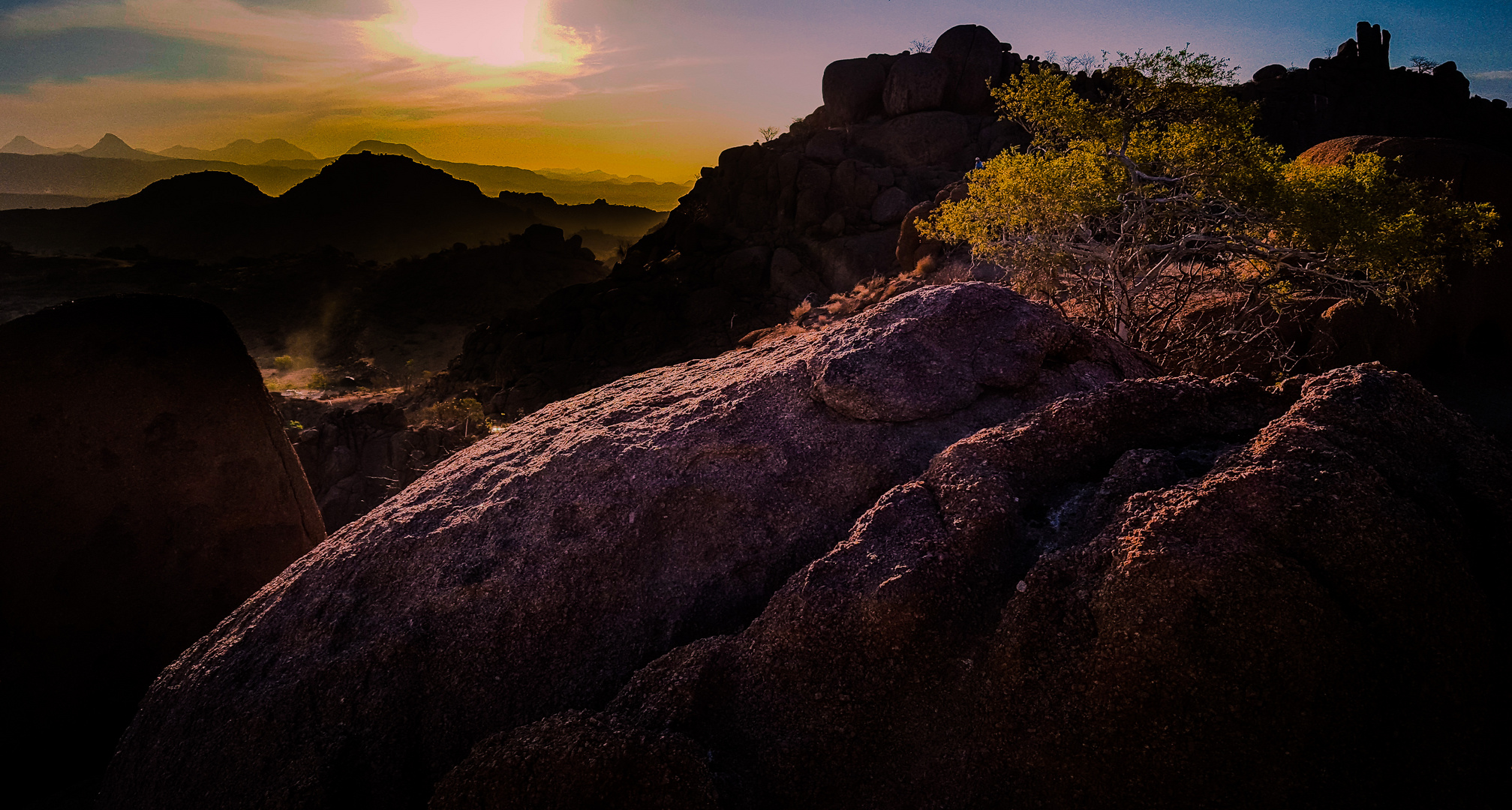 Sundown bei Twyfelfontein