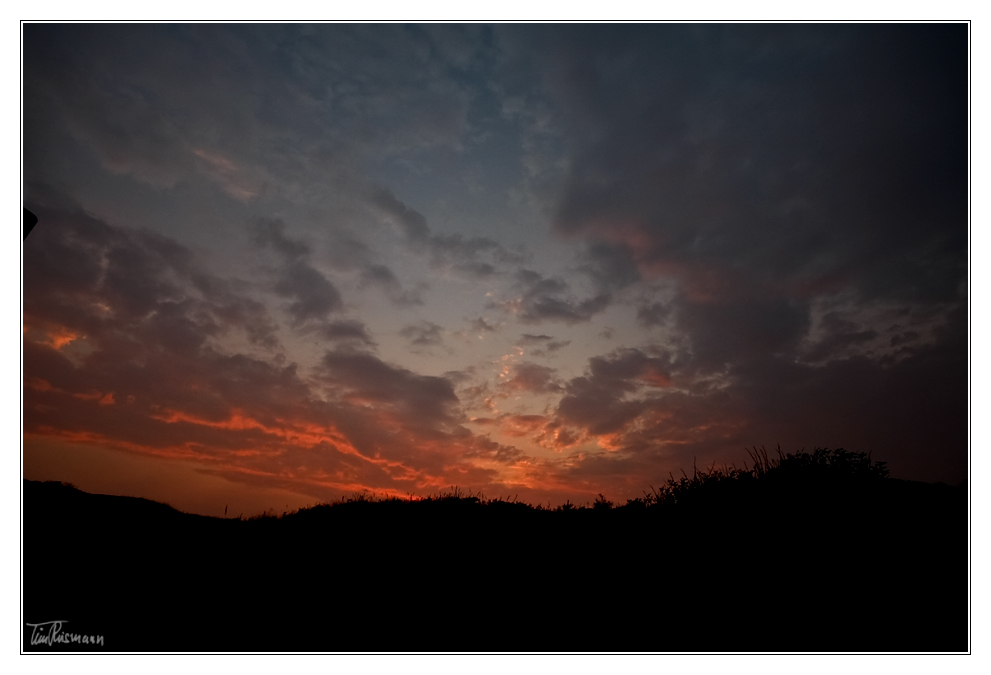 sundown hinter düne