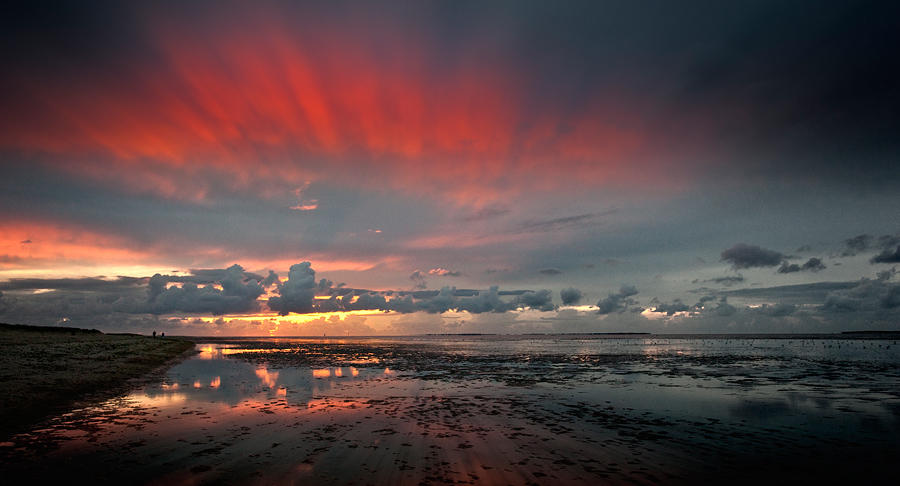 Sundown im Wattenmeer