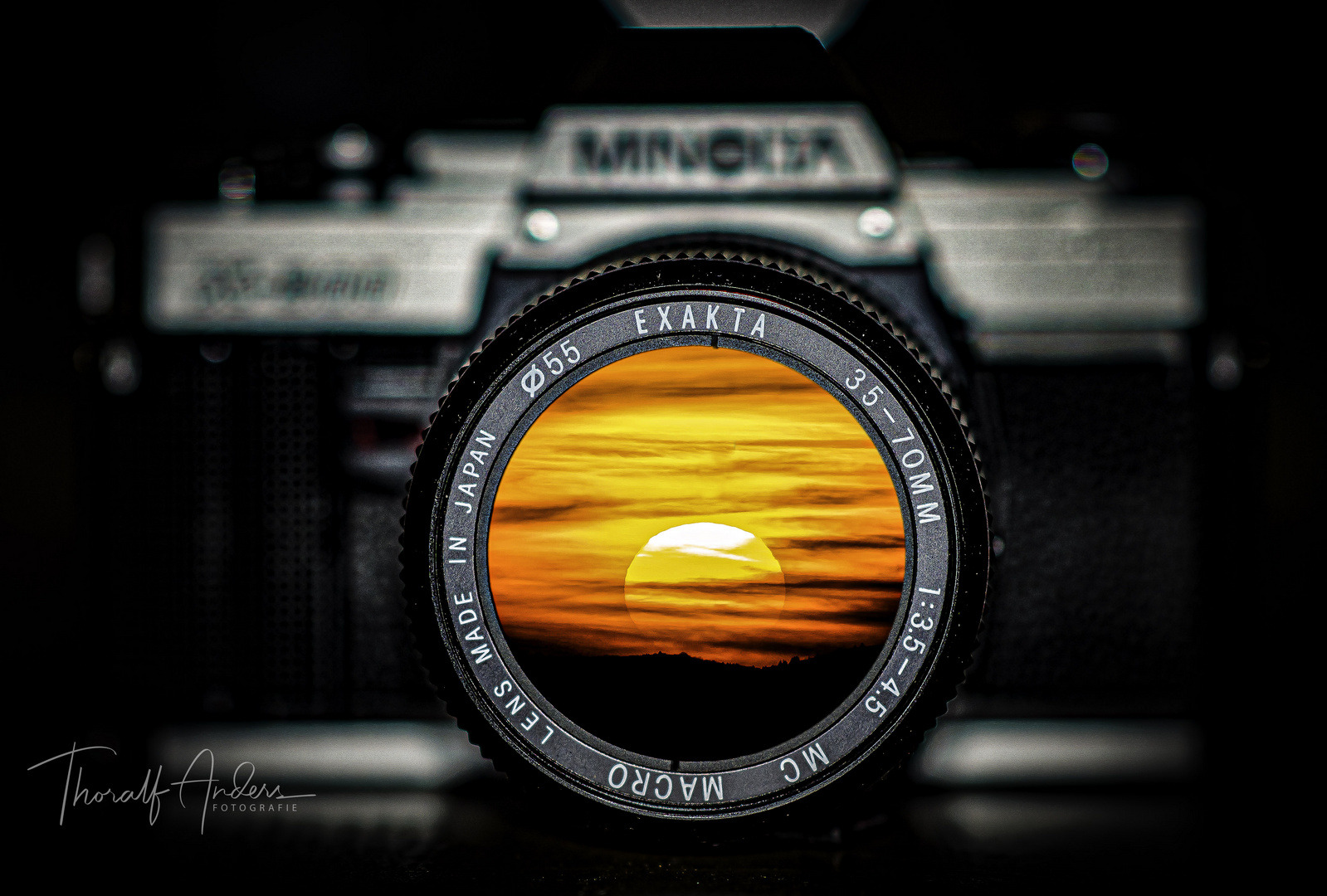 Sundown in a lens