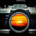 Sundown in a lens