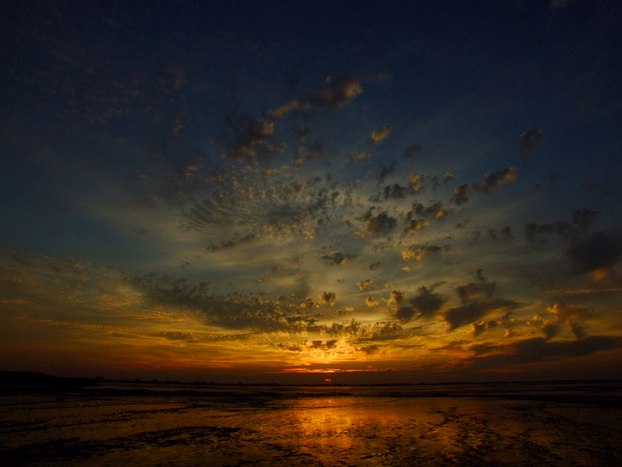 Sundown in Dangast (Nordsee)