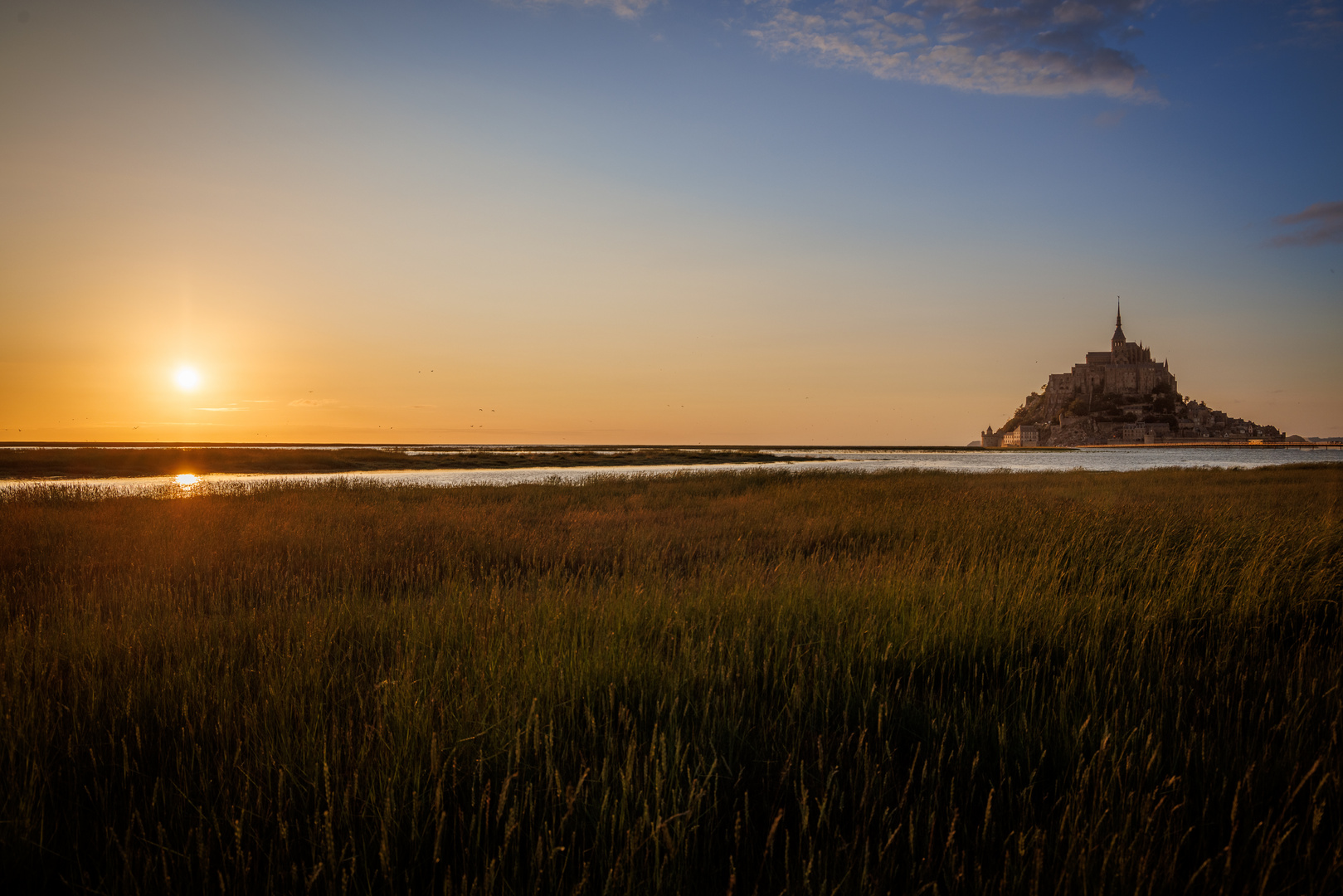 Sundown near Mont Saint-Michel