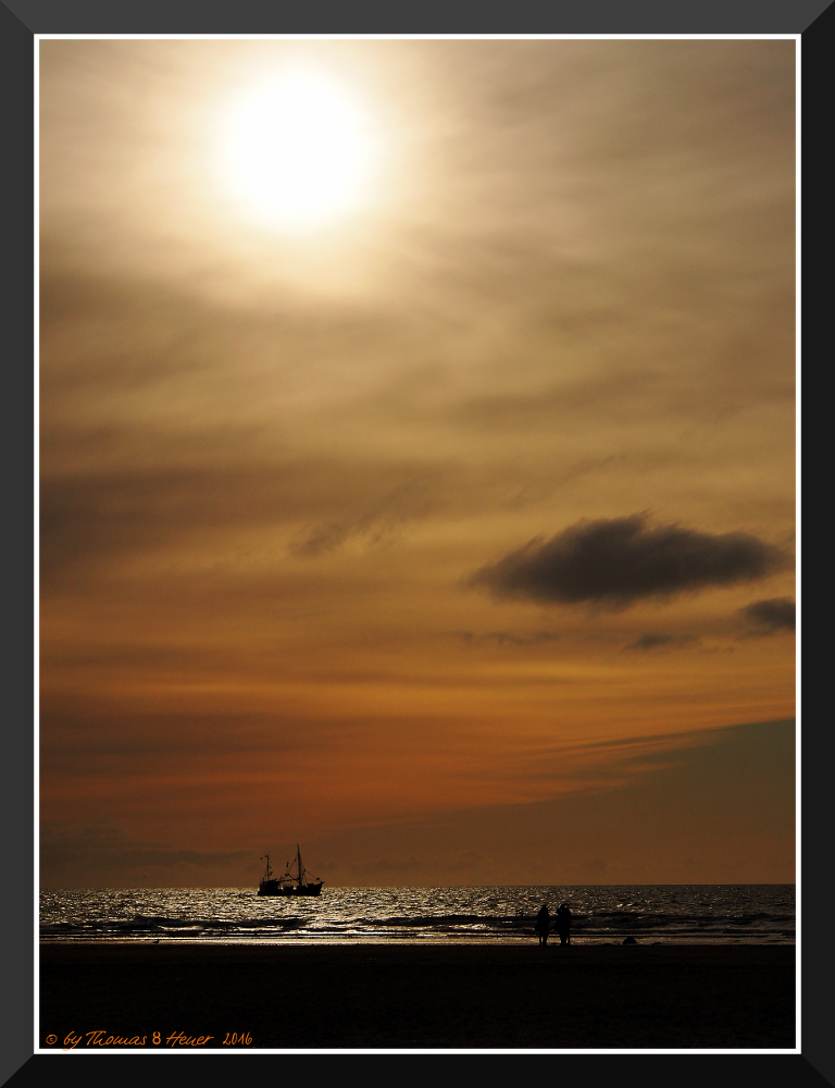 Sundown on the beach