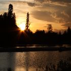 sundown on the upper fraser river