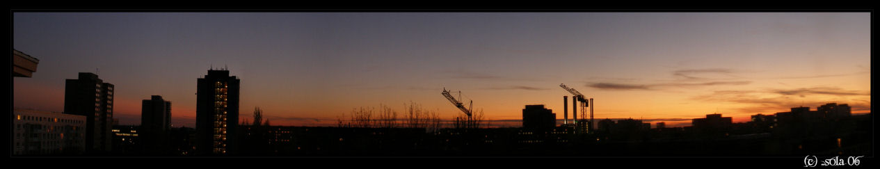 sundown over Friedrichshain