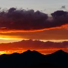 Sundown over Rocky Mountains