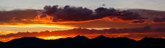 Sundown over Rocky Mountains