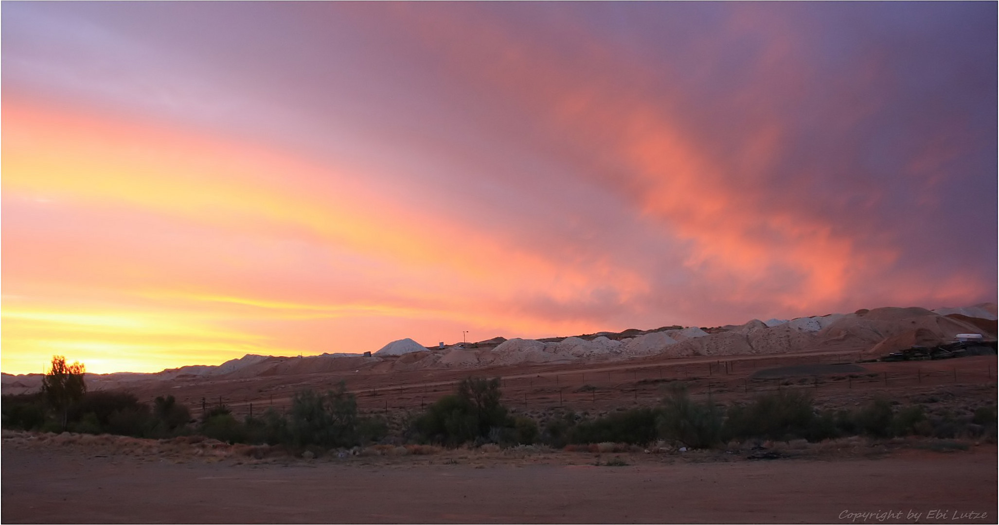 * Sundown over the Opal fields *