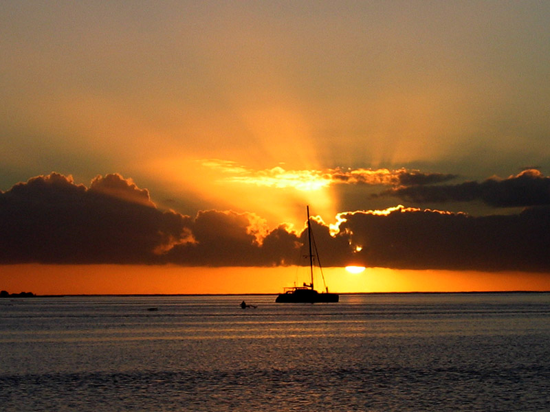 Sundown with Boat