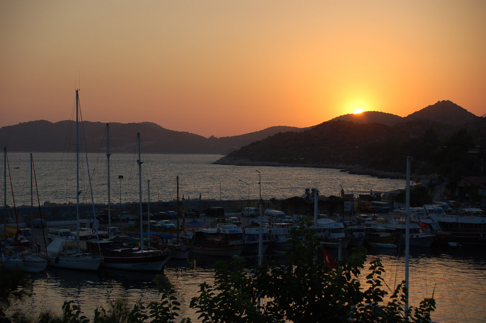 Sundowner Bier in Kas