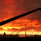 Sundowner im Düsseldorfer Medienhafen