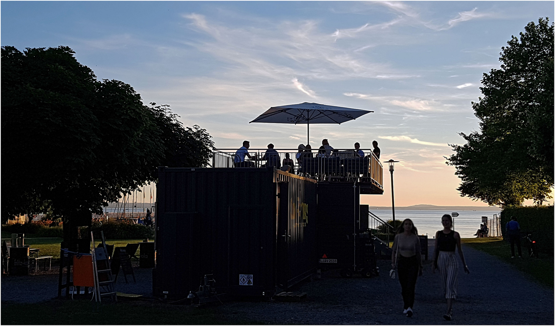 Sundowner in Nonnenhorn - oder schlicht: Sonnenuntergang