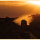 Sundowner on a dusty road
