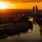 Sunneuntergang mit Blick auf Basel