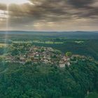 Sunray over the village