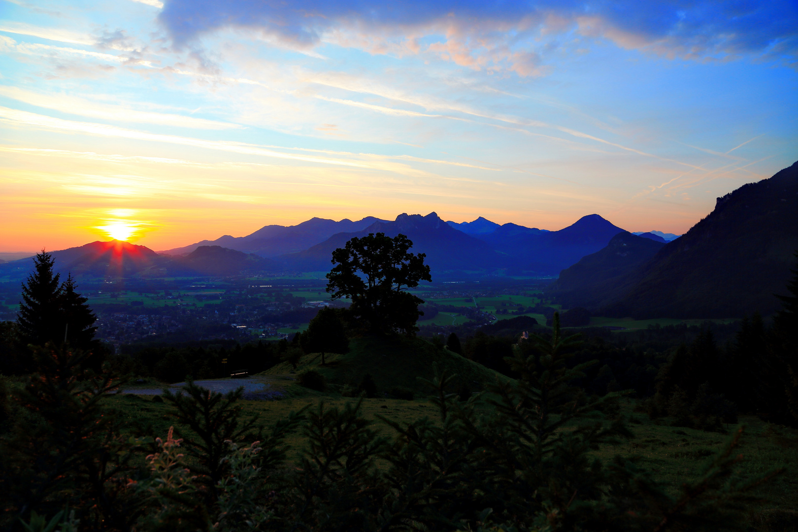 Sunrise above Brannenburg