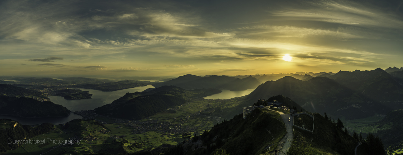 Sunrise above the summits 