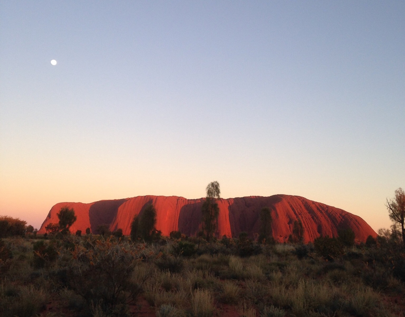 Sunrise am Ayers Rock ...