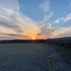 Sunrise and fields