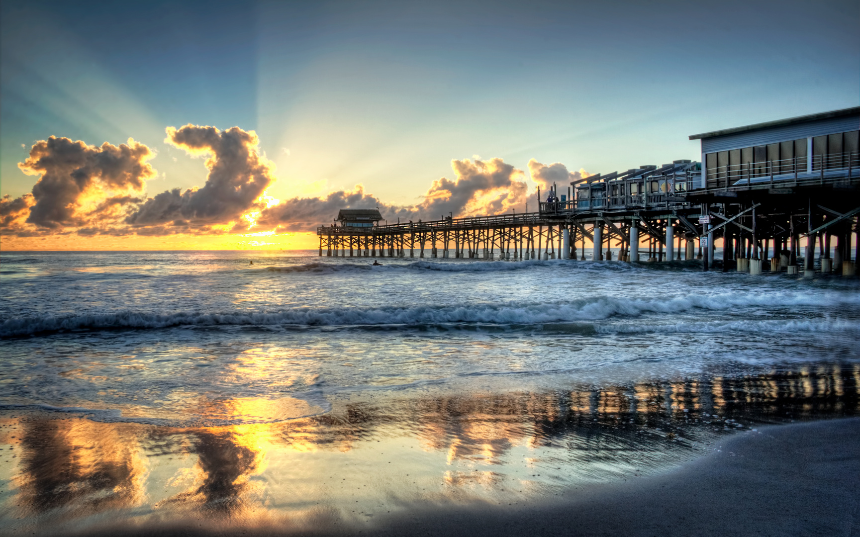 Sunrise at Cocoa Beach Pier photo & image landscape, sunrise & sunset