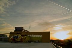 Sunrise at Fulda Heliport / rooftop