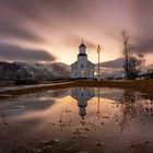 Sunrise at Gimsøy Church