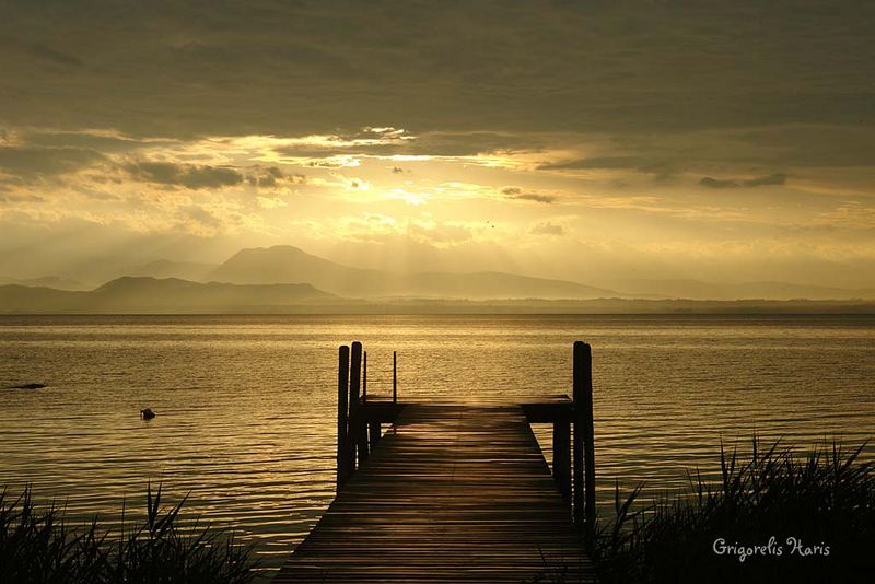 Sunrise at Lake Garda in Italy