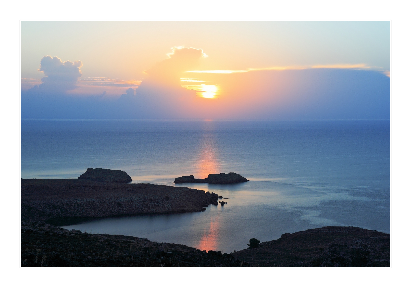 Sunrise at Lindos Bay