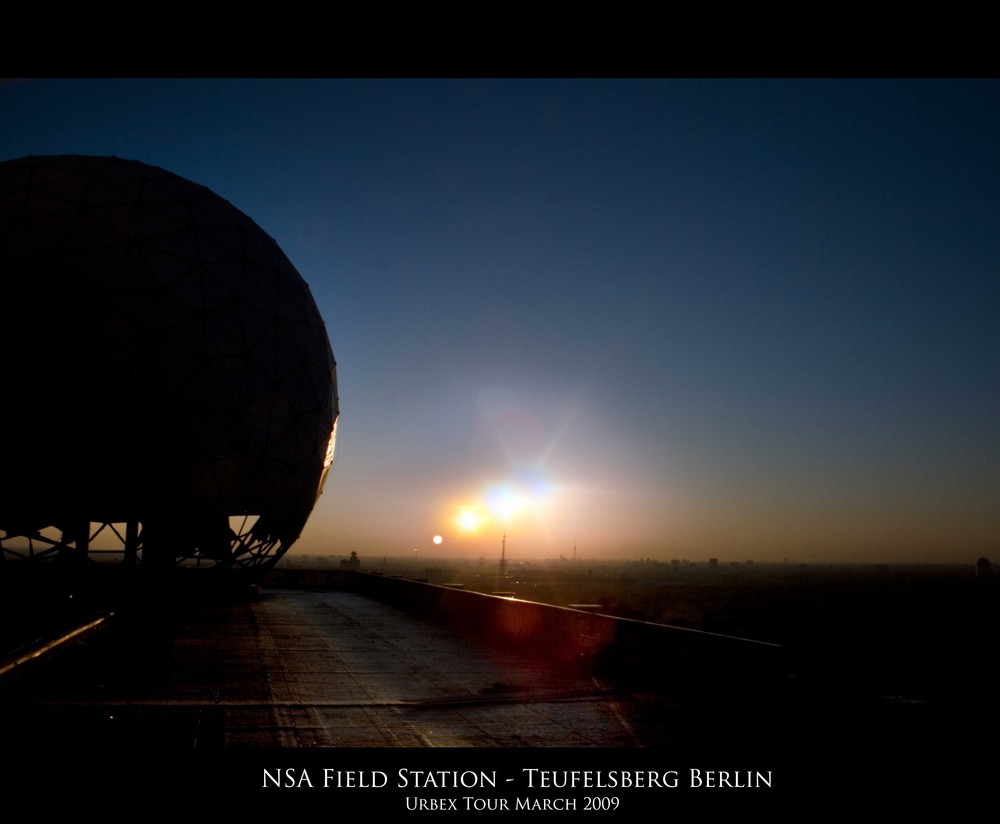 Sunrise at NSA Station Teufelsberg Berlin