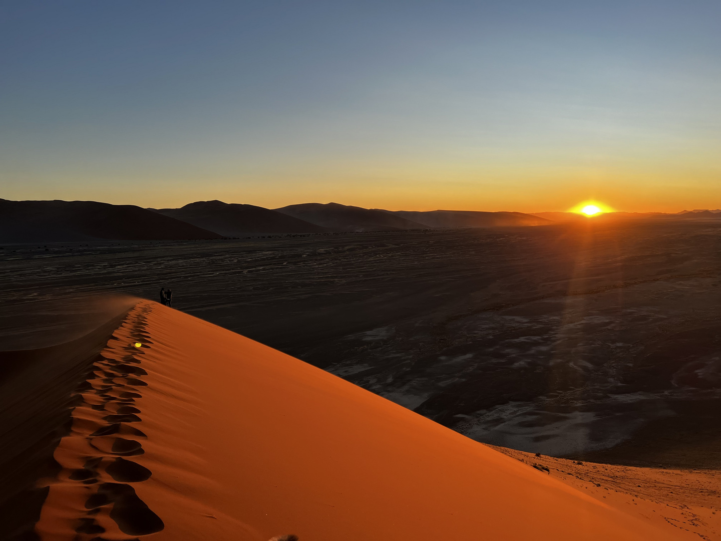 Sunrise at Sossusvlei in Namibia 