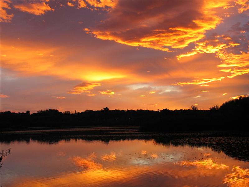 sunrise at Tarnos in the southwest of France