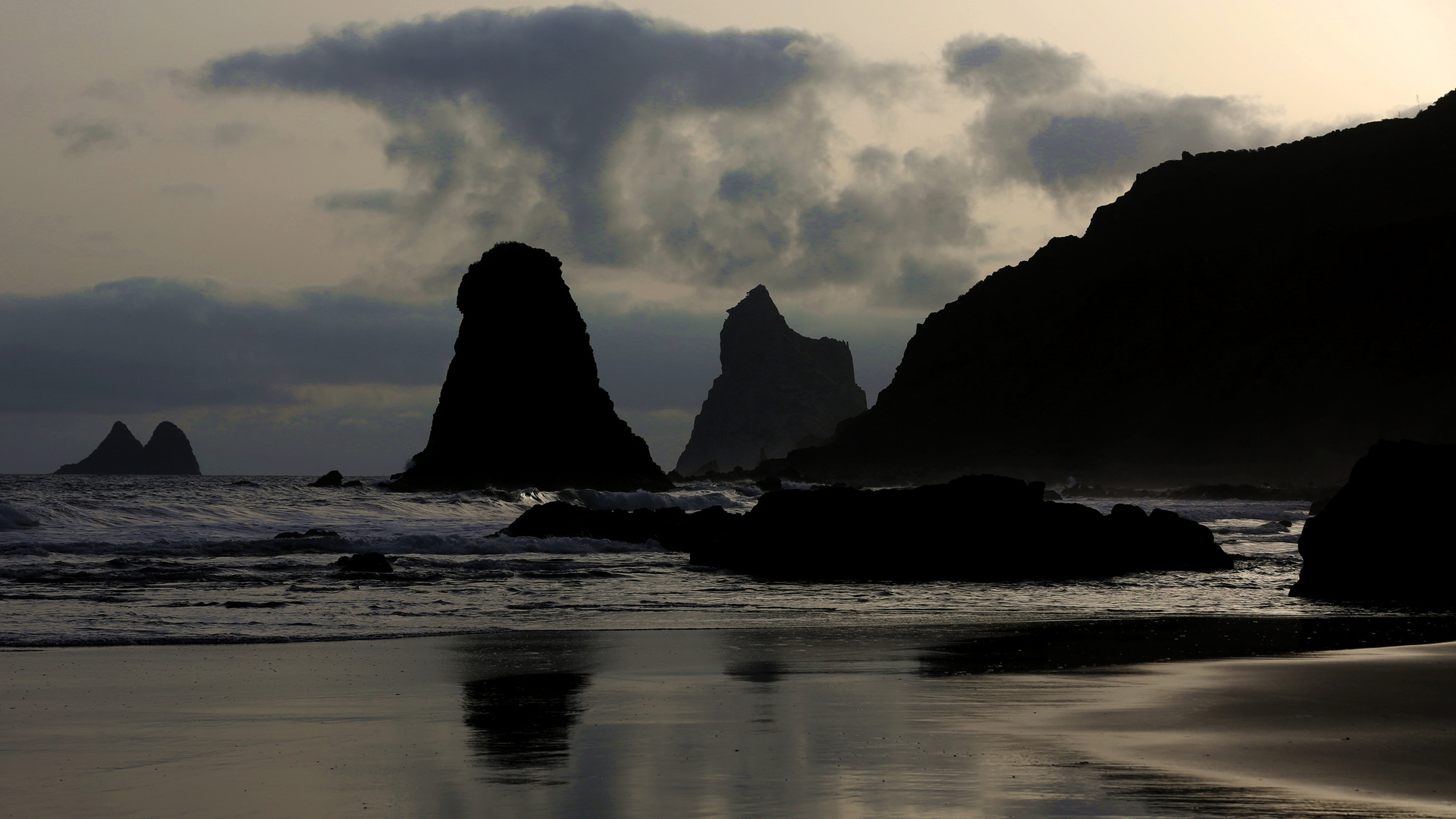 Sunrise at the benijo beach