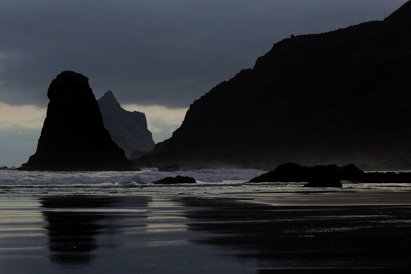 Sunrise at the benijo beach   II