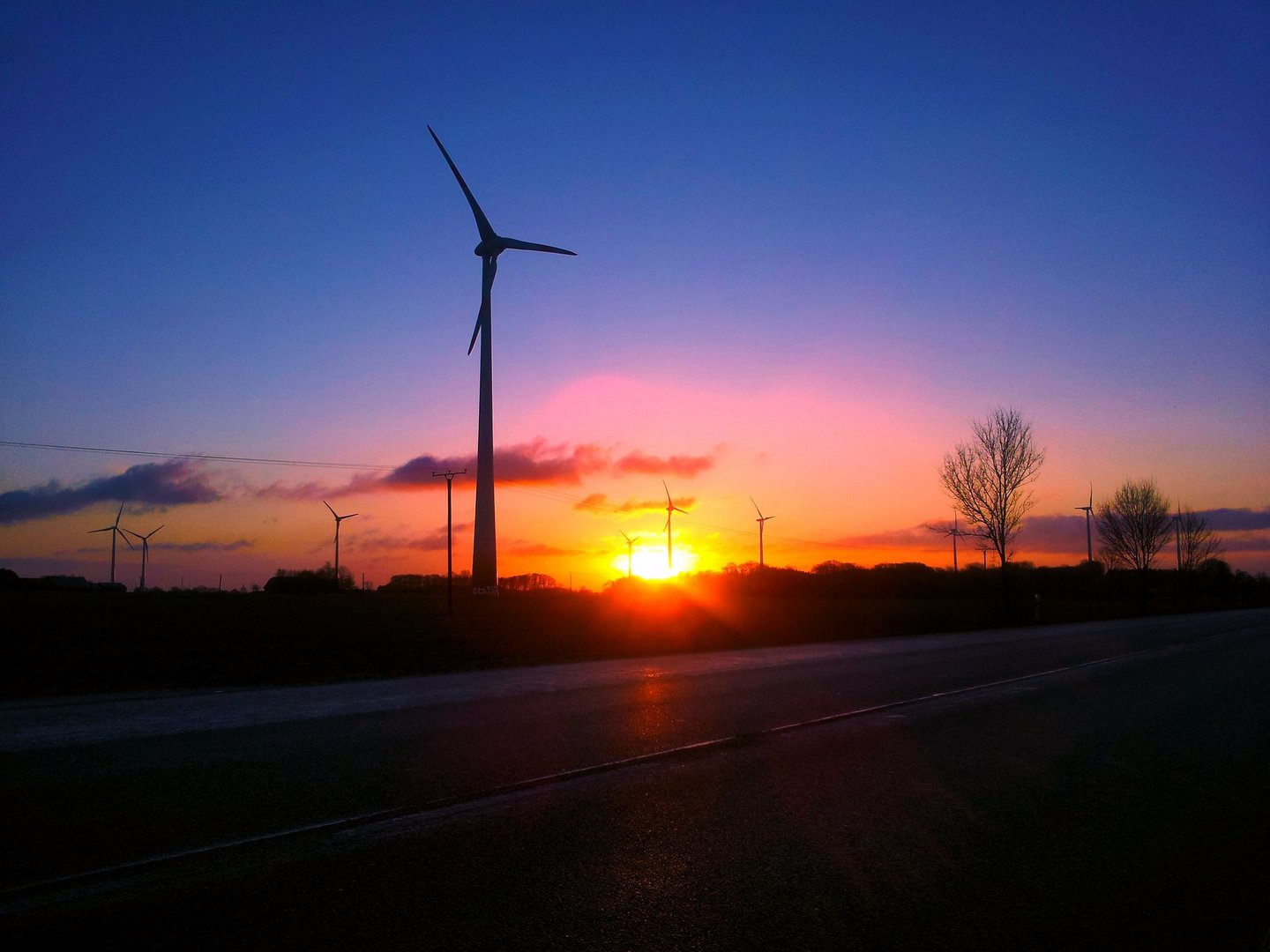 Sunrise, B474 between Coesfeld and Dülmen 03.03.2015