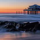 Sunrise behind the baltic sea