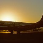 Sunrise behind the Boeing C-97 in Greybull