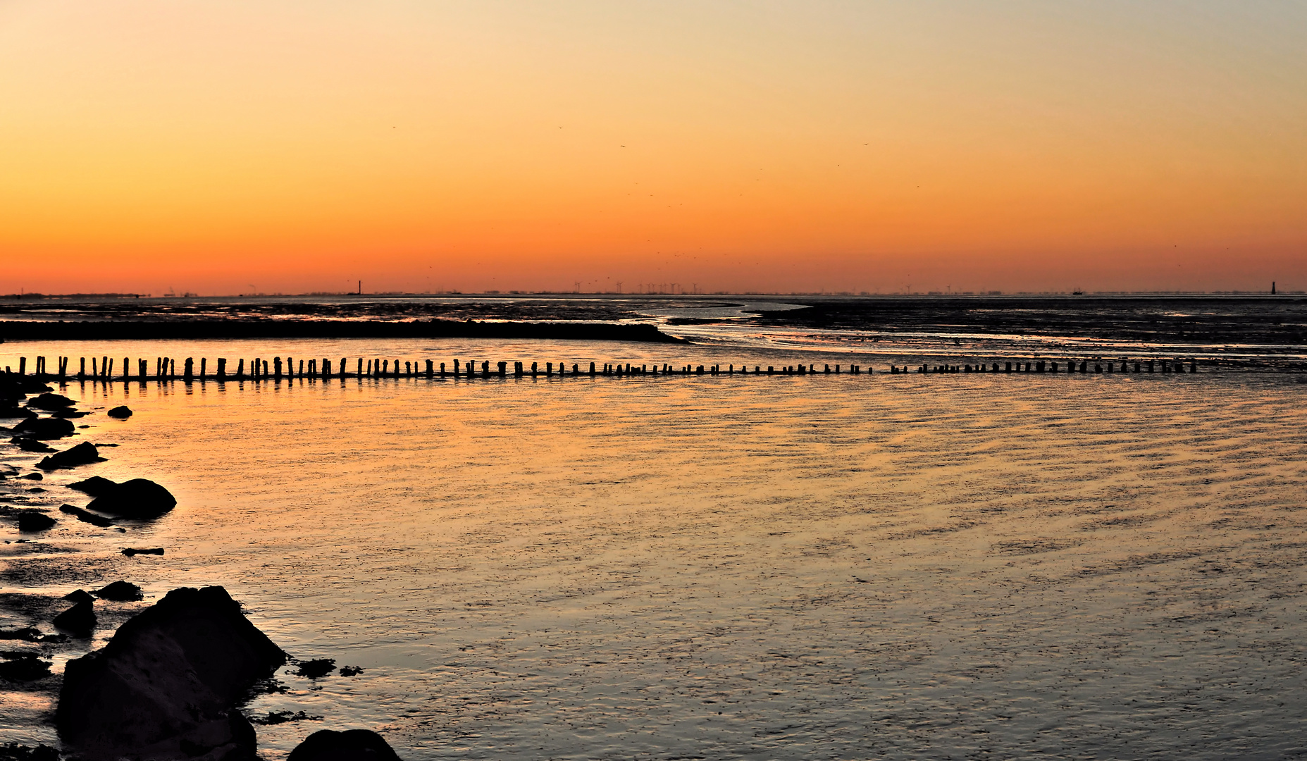 sunrise bei Ebbe